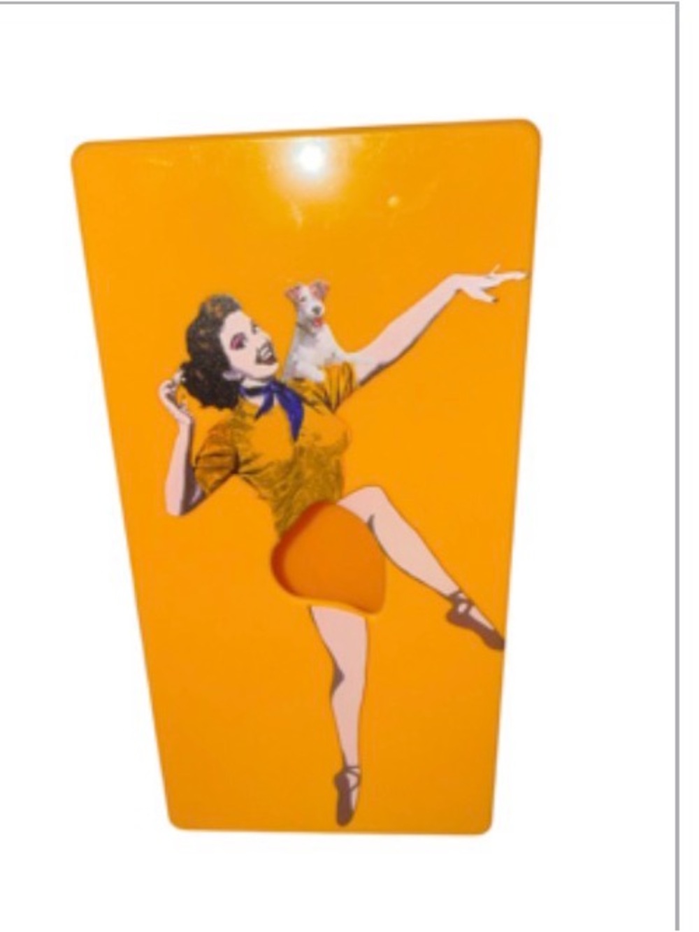 Vintage Flying Skirt Pin Up Girl with Dog Retro Tissue Box - Picture 3 of 6